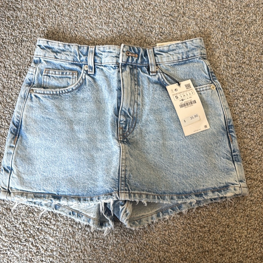 Zara denim skort NWT size S